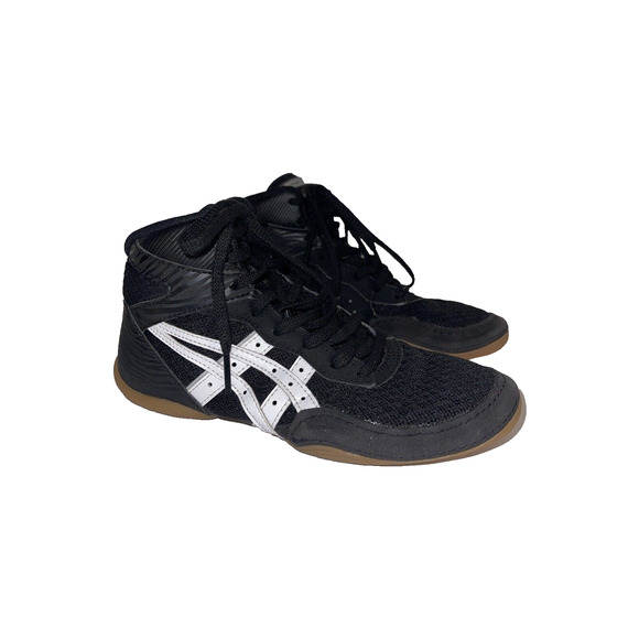 Asics Other - Asics Matflex Wrestling Shoes Boys Black & White kids size 2.5 EUC